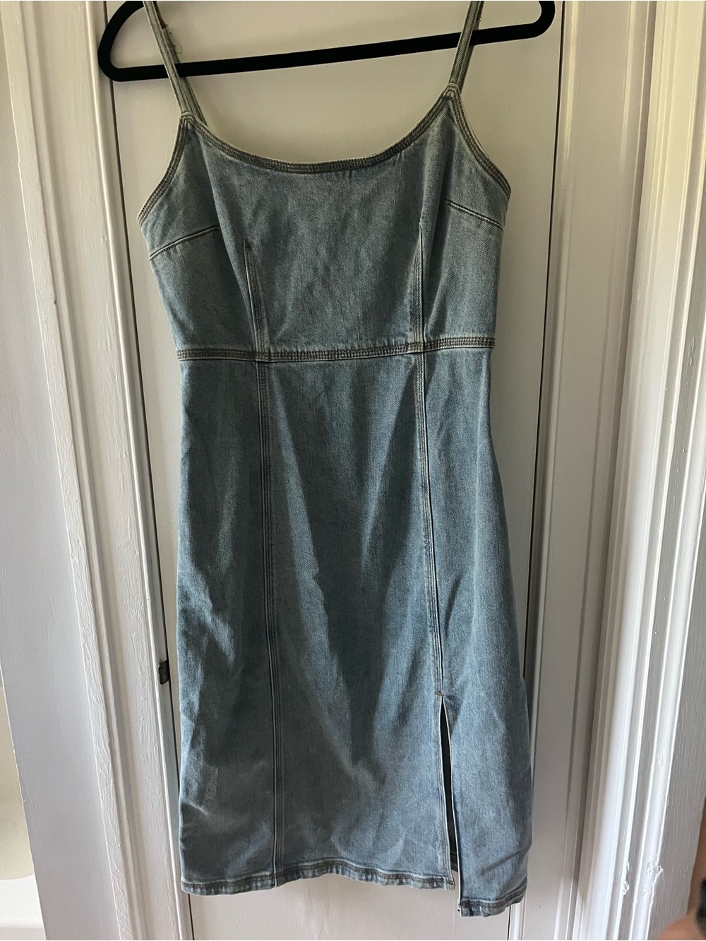 Steve Madden Washed Blue Denim Midi Slip Dress